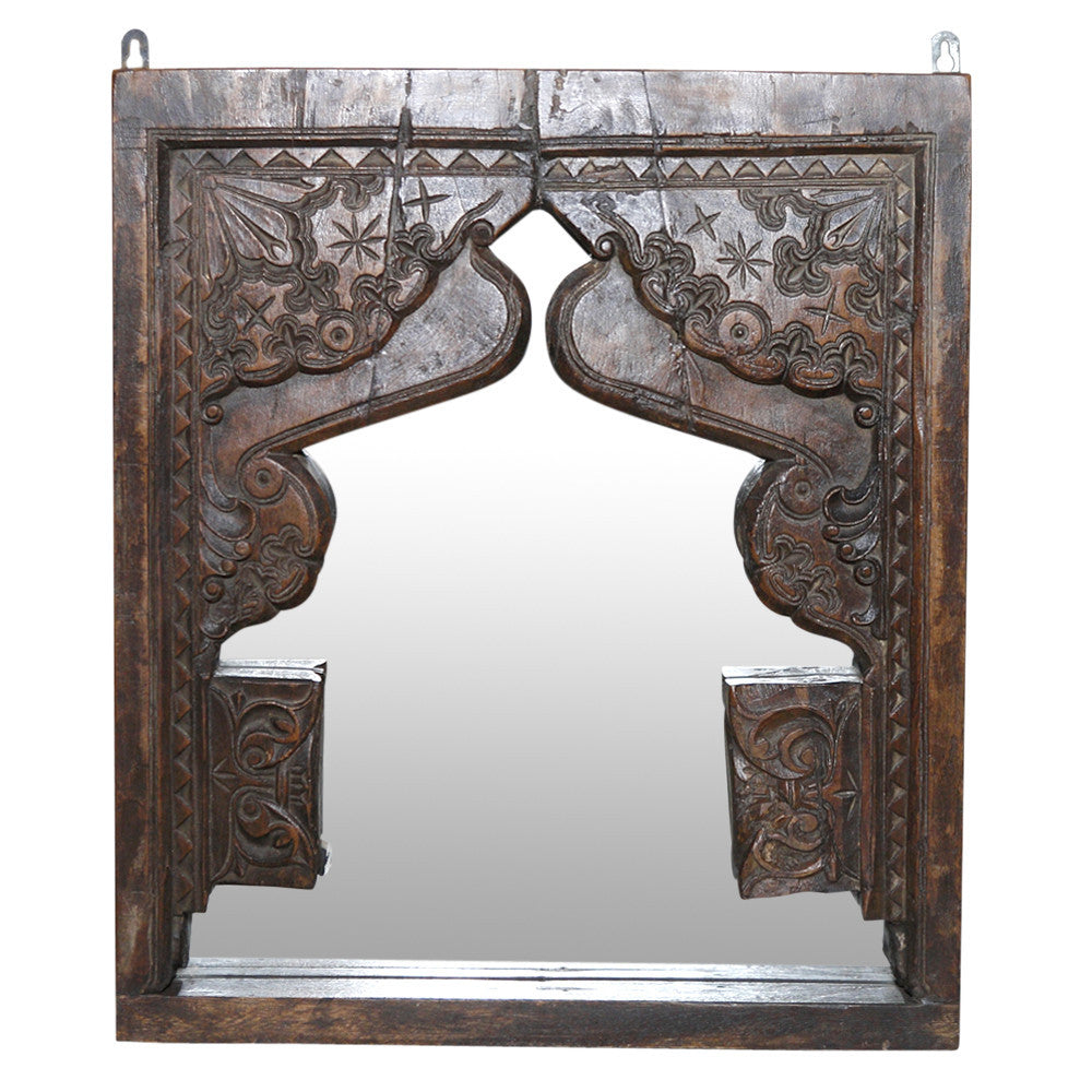 Carved Sahariya Tribal Temple Mirror