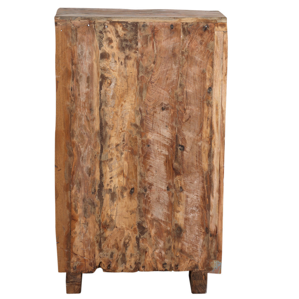 Wooden Sunburst Carved Cabinet