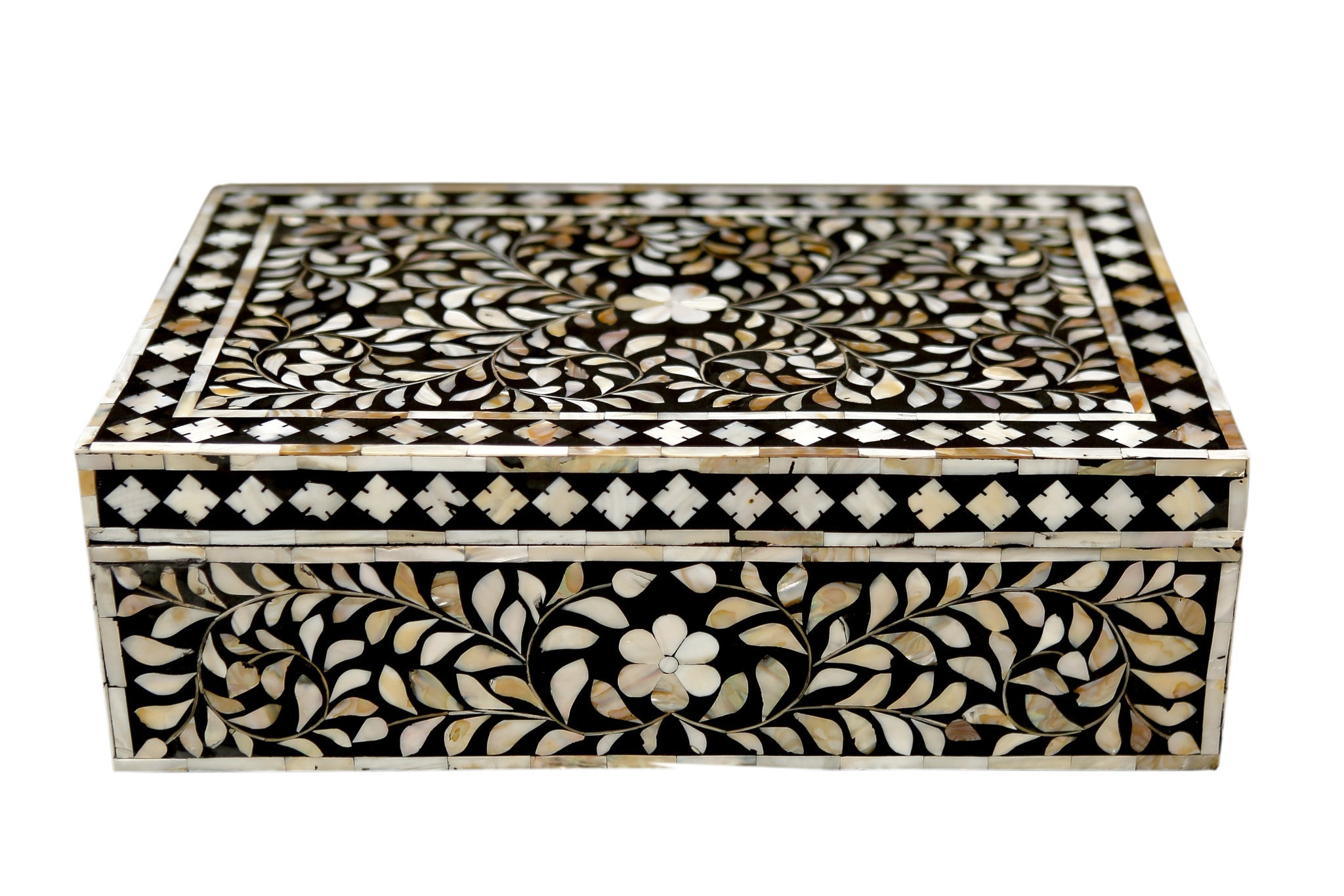 Ebony Mother Of Pearl Inlay Box