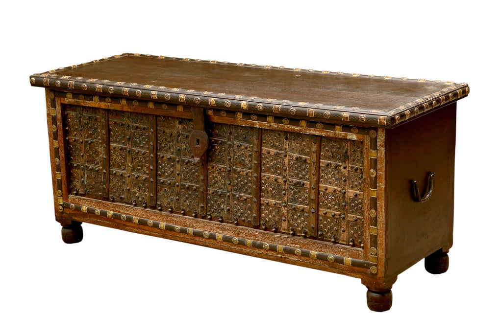 Hand Hammered Metal Trunk