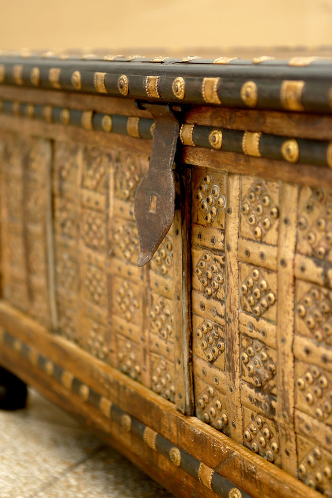Hand Hammered Metal Trunk