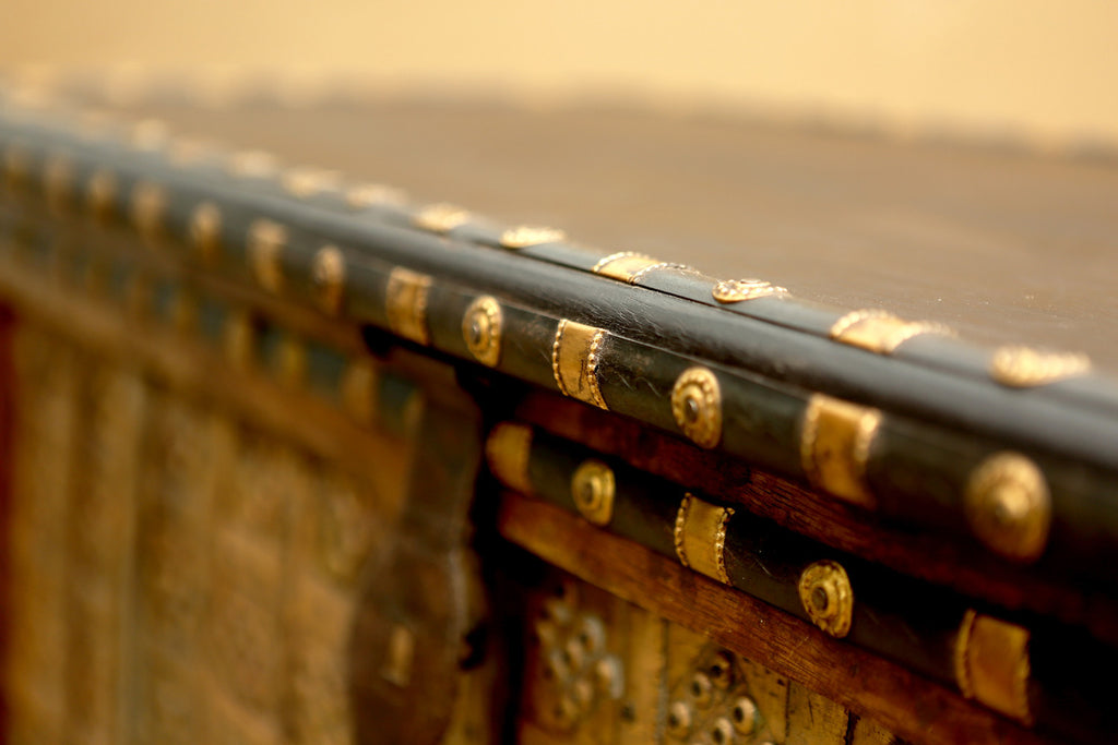 Hand Hammered Metal Trunk