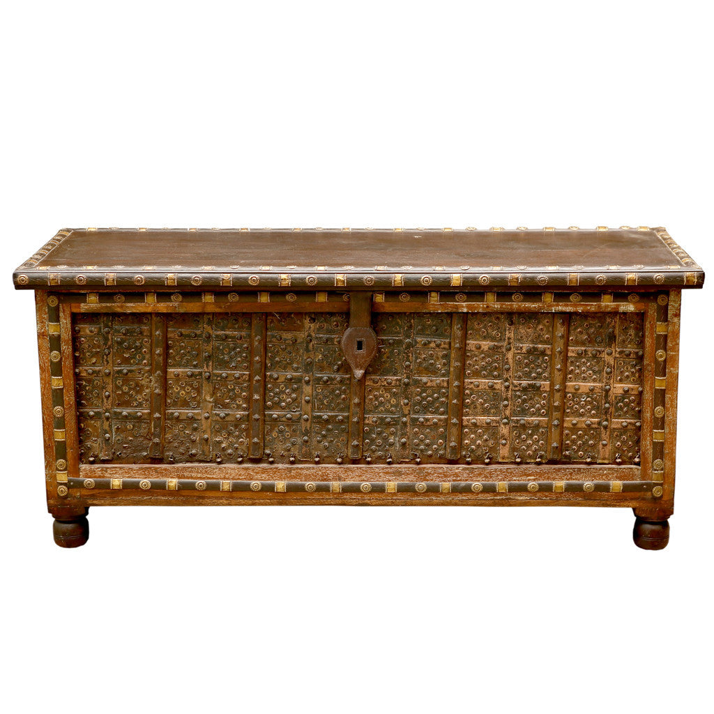 Hand Hammered Metal Trunk