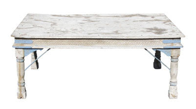 Bleached 19th Century Teak Takhat Table
