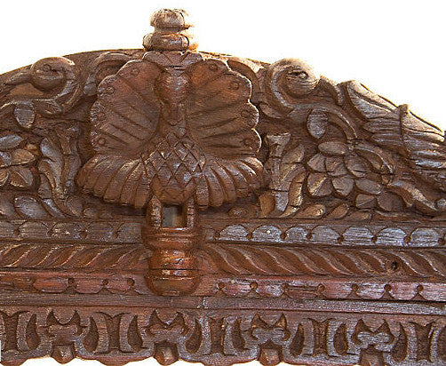 Anglo Indian Peacock Chairs, Pair