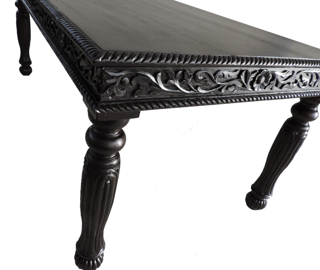 Ebony Anglo Indian Bikaner Dining Table