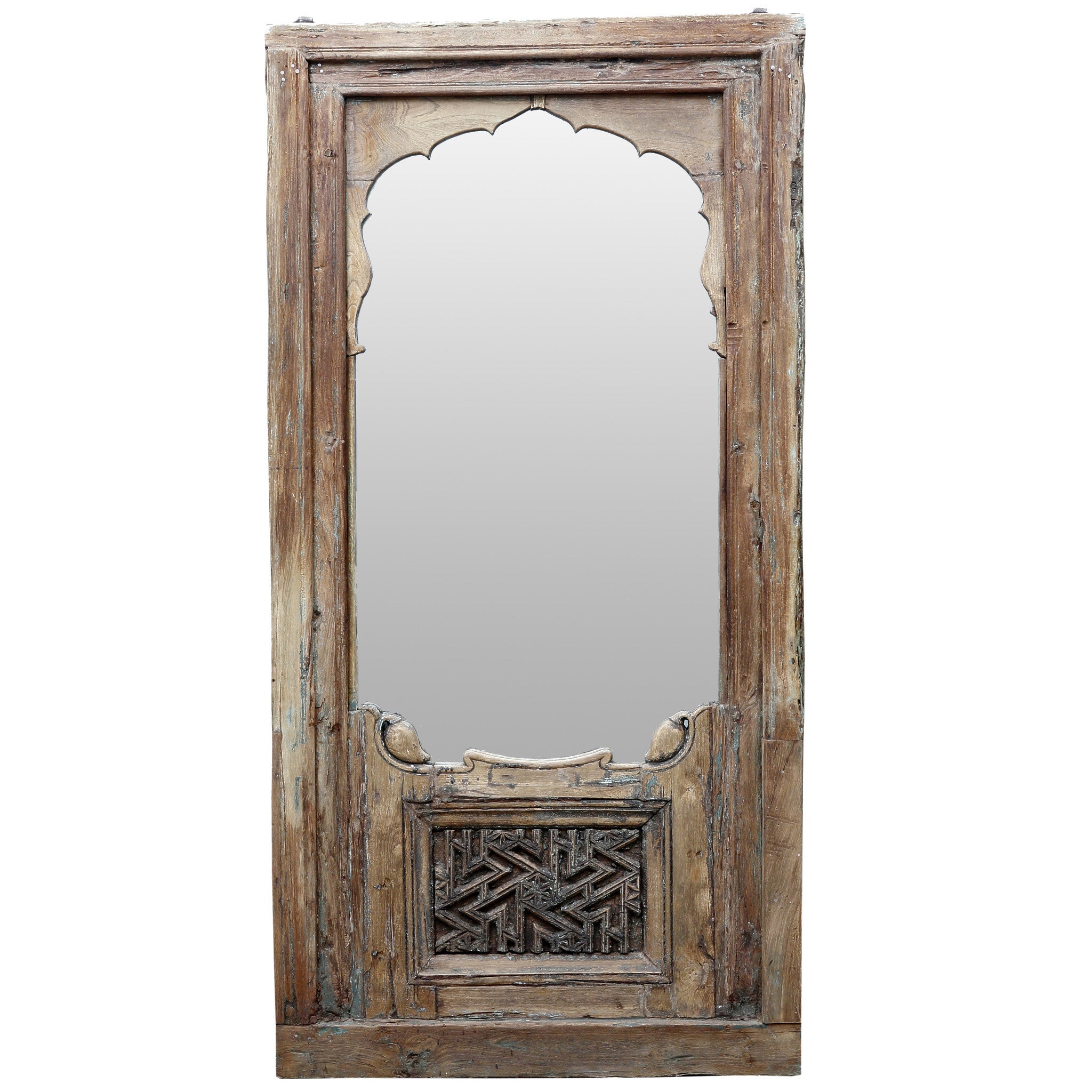 19th Century Carved Jharoka Mirror