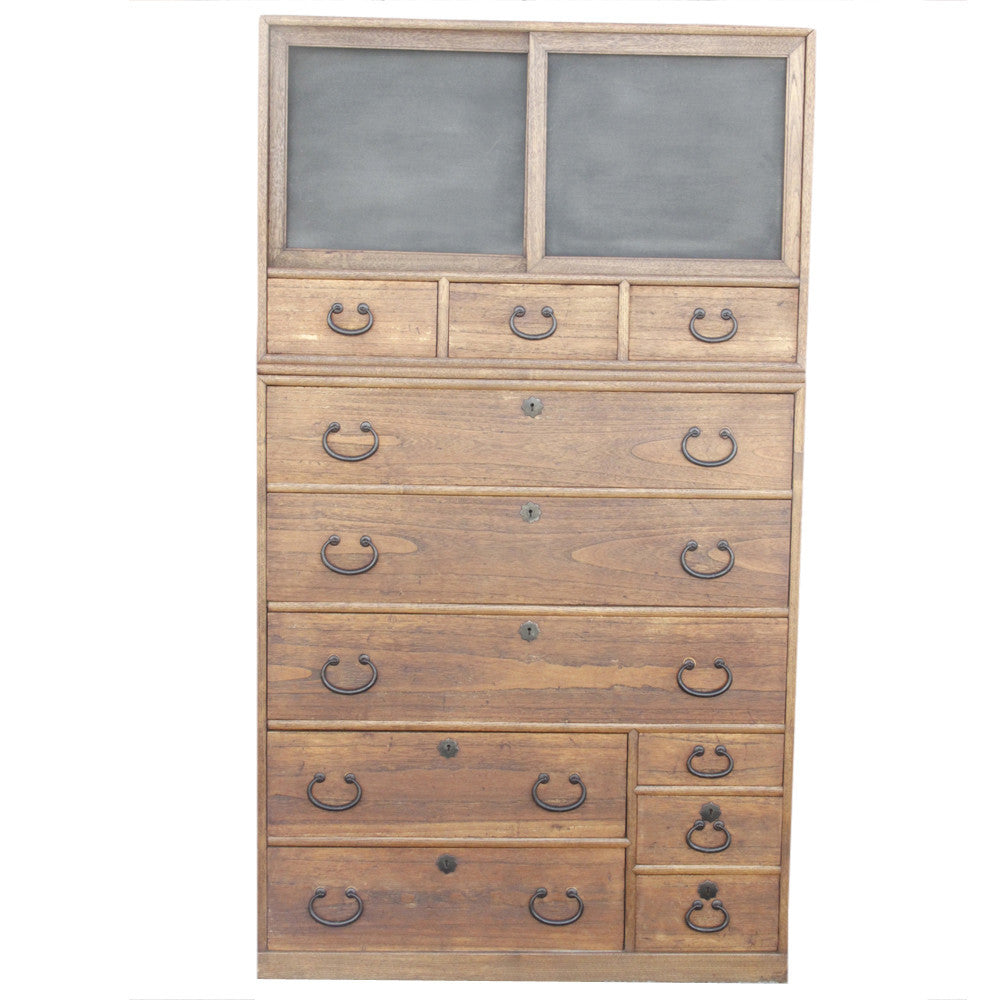 19th Century Japanese Tansu Tall Dresser