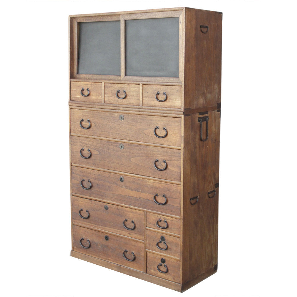 19th Century Japanese Tansu Tall Dresser