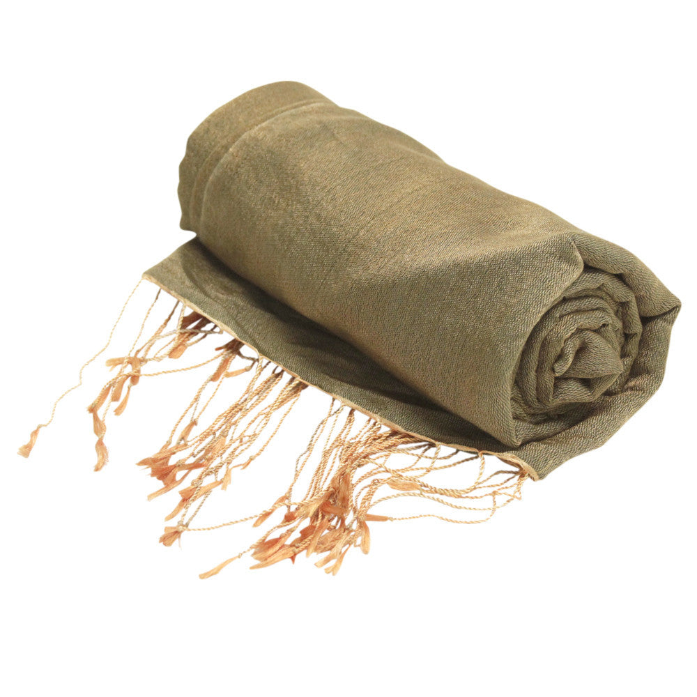 Olive Pashmin Woolen Shawl