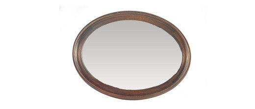 French Mahogany Oval Mirror