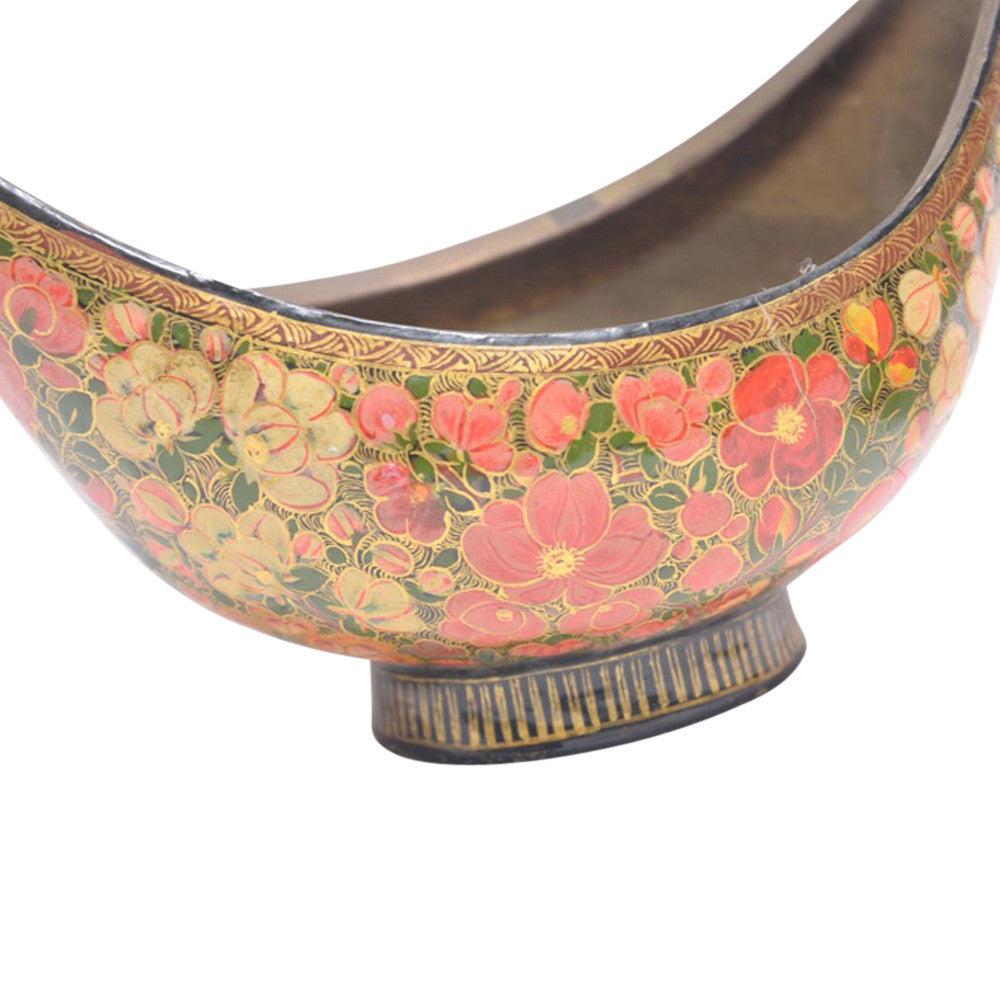 Pair Of Hand Painted Kashmiri Kashkul Bowls