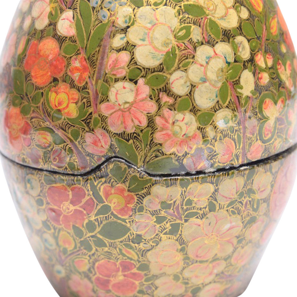 Floral Oval Kashmiri Hand Painted Box