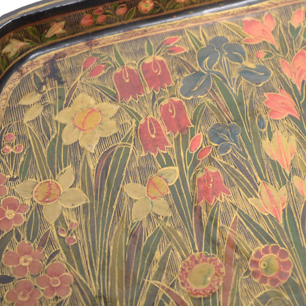 Blooming Hand Painted Kashmiri Tray