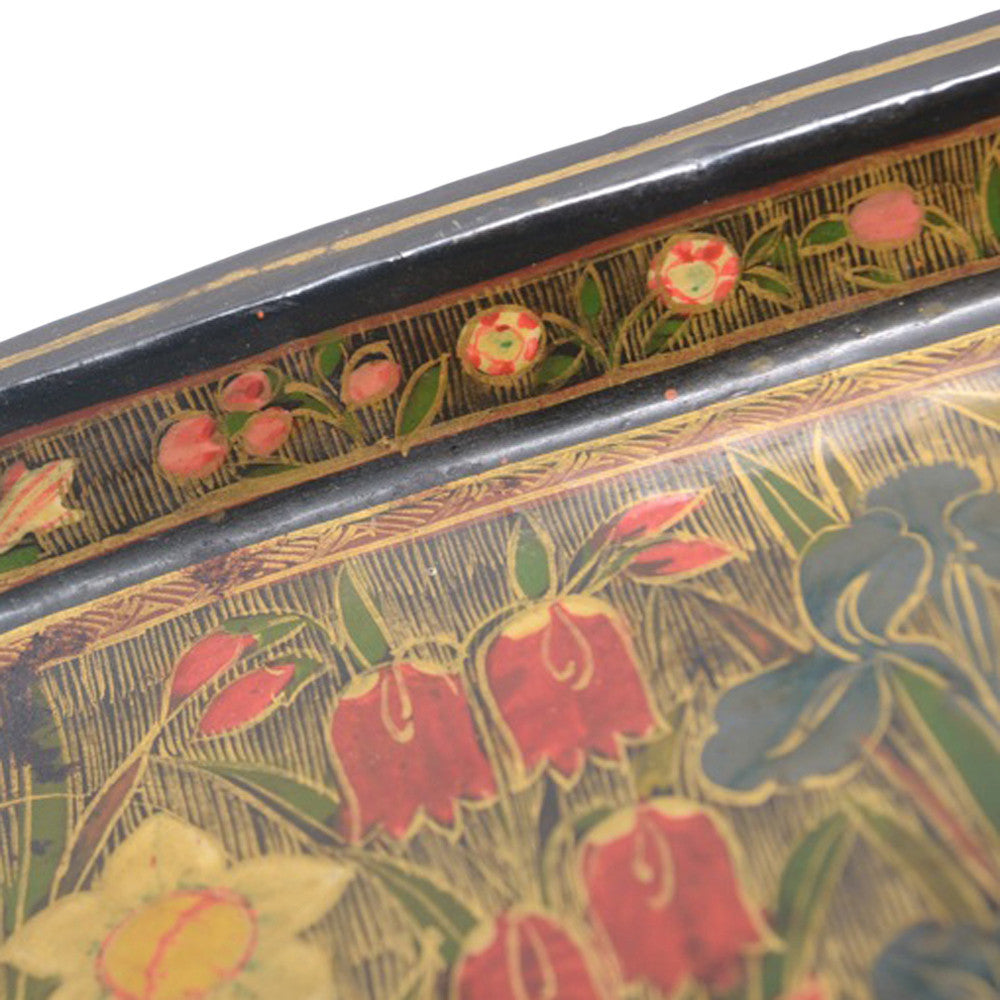 Blooming Hand Painted Kashmiri Tray