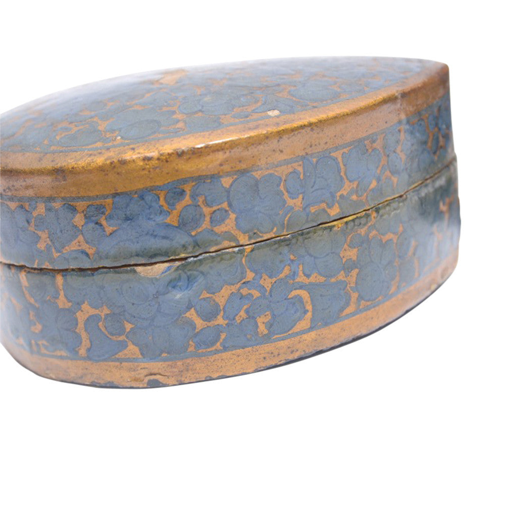Powder Blue Kashmiri Hand Painted Box