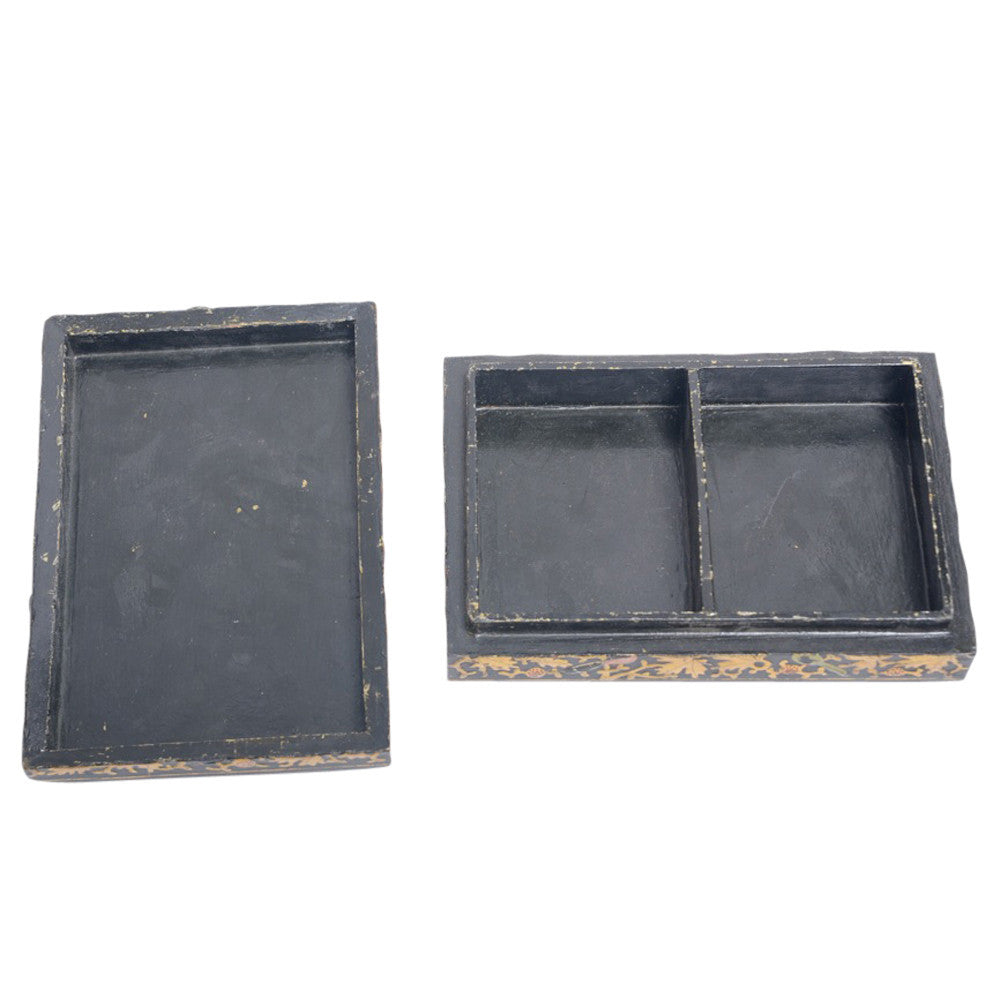 Golden Leaf Kashmiri Hand Painted Box