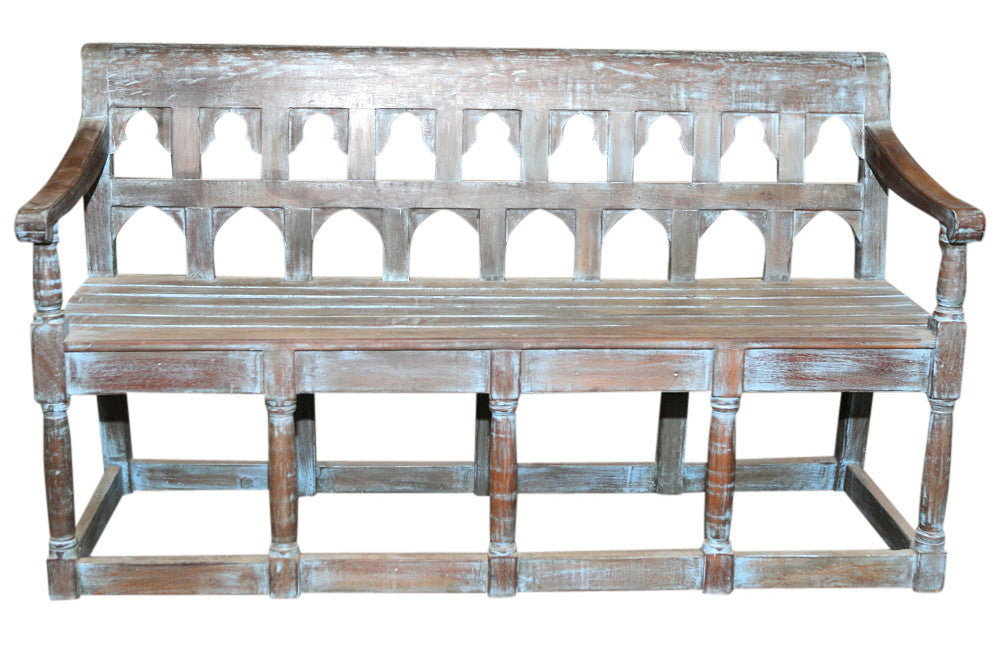 Raj Blue Mudejar Bench