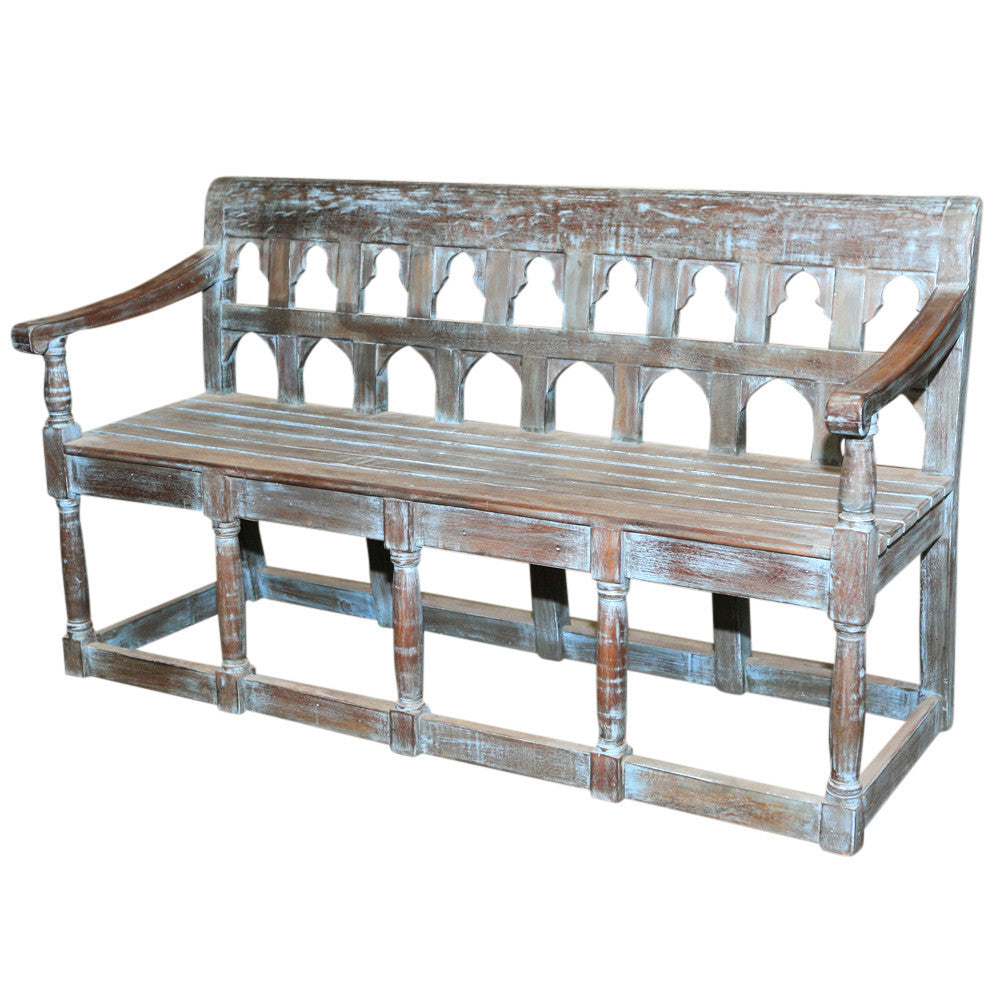 Raj Blue Mudejar Bench