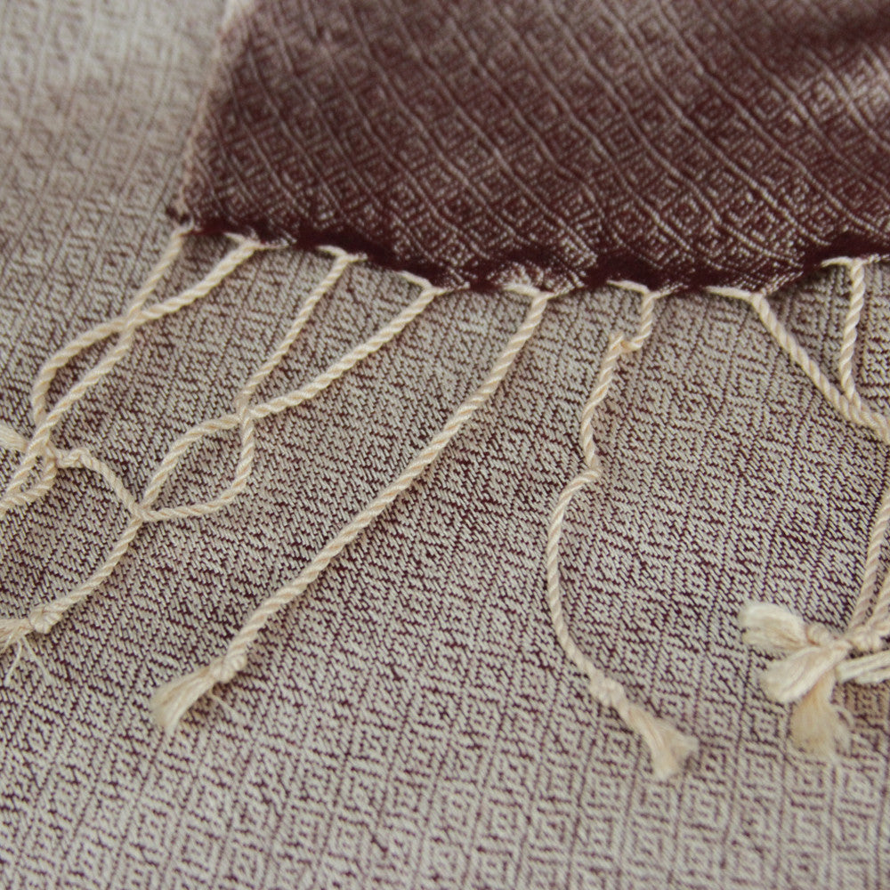 Silvered Burgundy Pashmin Woolen Shawl