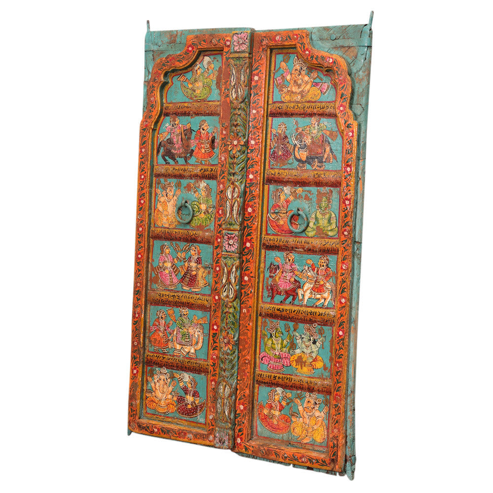 Folk Turquoise Mandawa Door