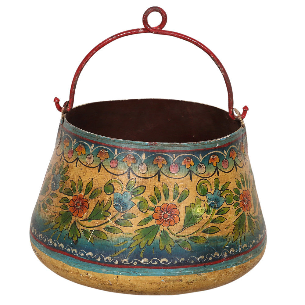 Floral Painted Hanging Container