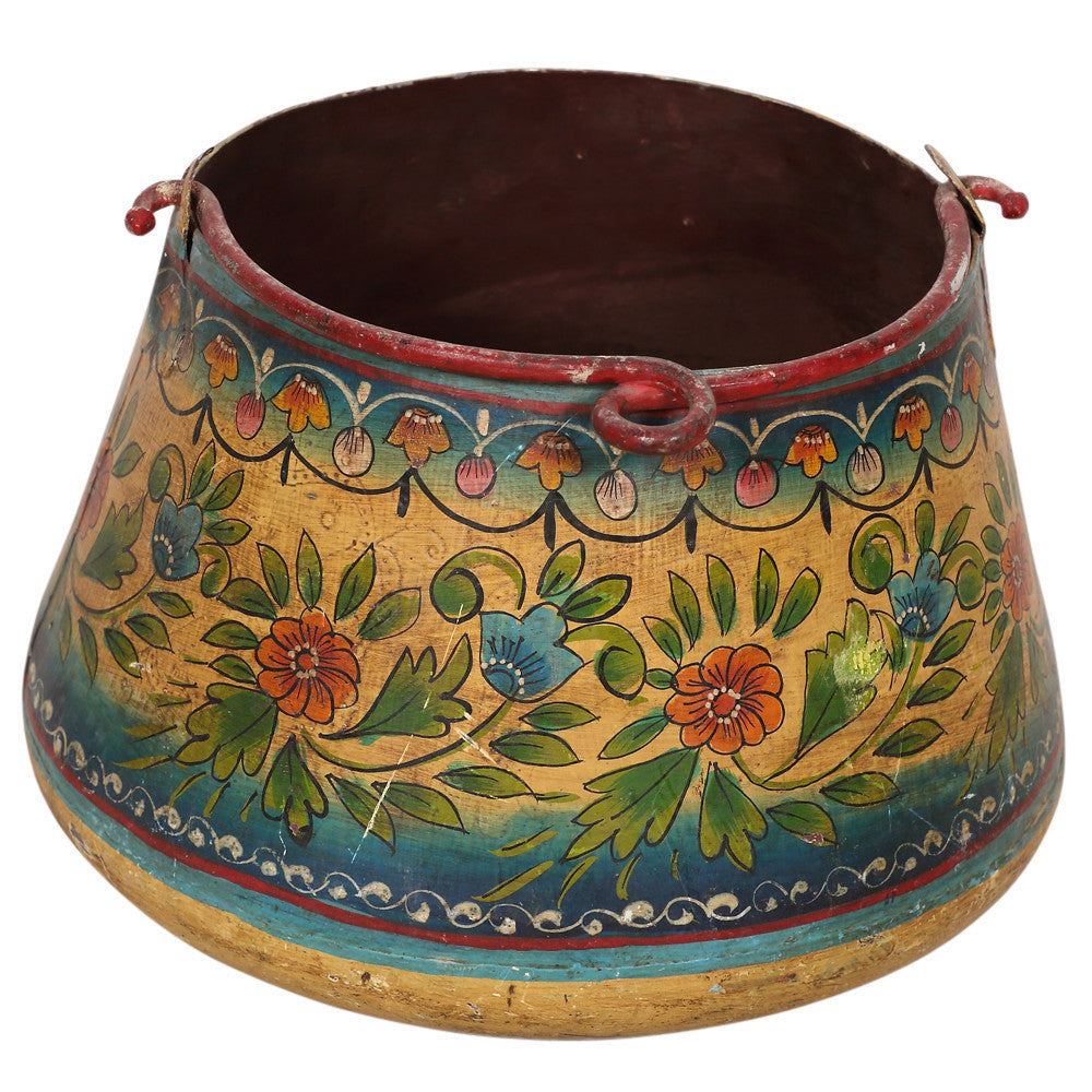 Floral Painted Hanging Container