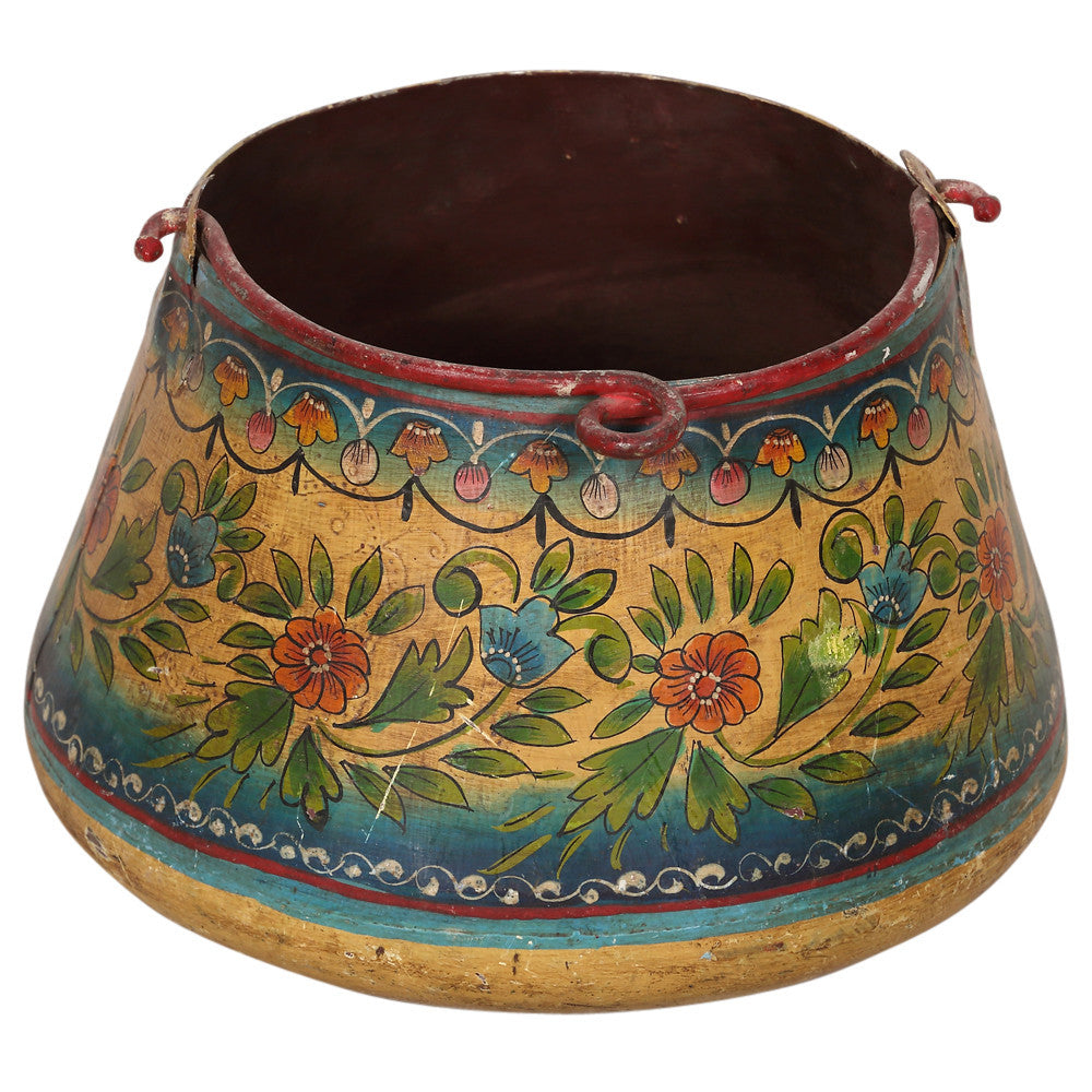 Floral Painted Hanging Container