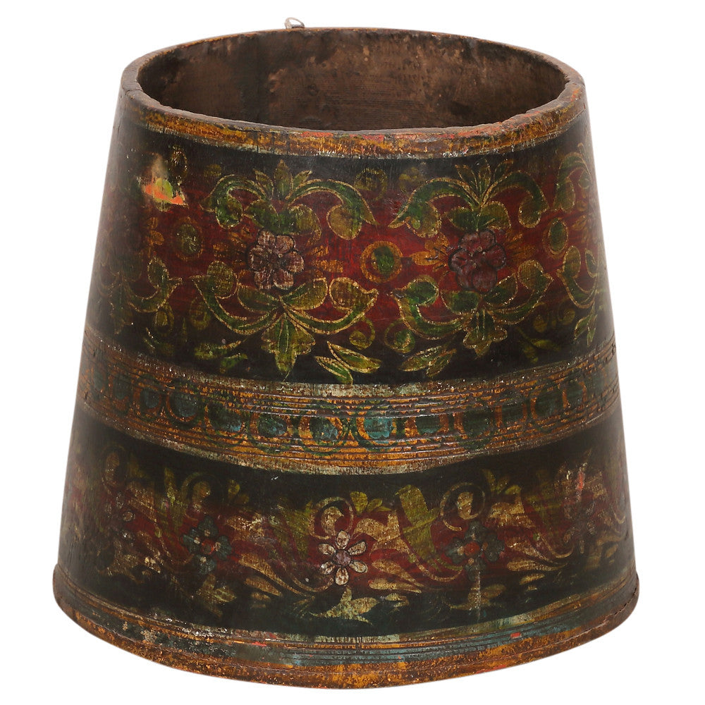 Tribal Painted Grain Bucket