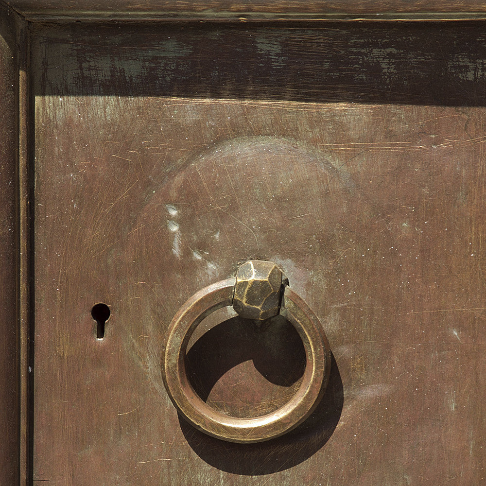 19th C. Brass & Teak Door