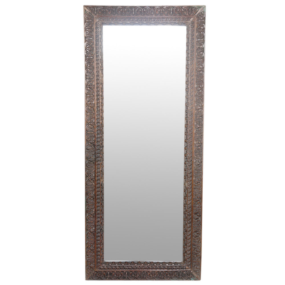 Antique Himalayan Carved Mirror