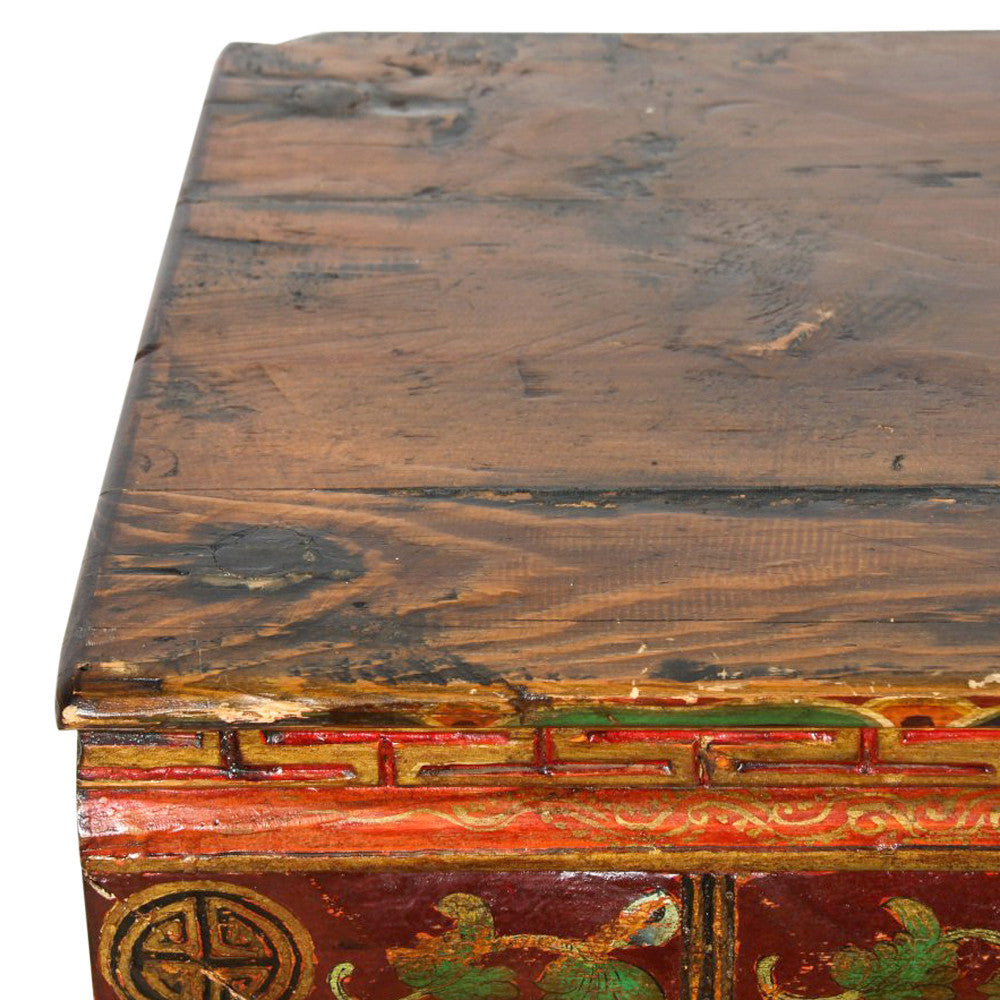 19th Century Painted Monastery Cabinet