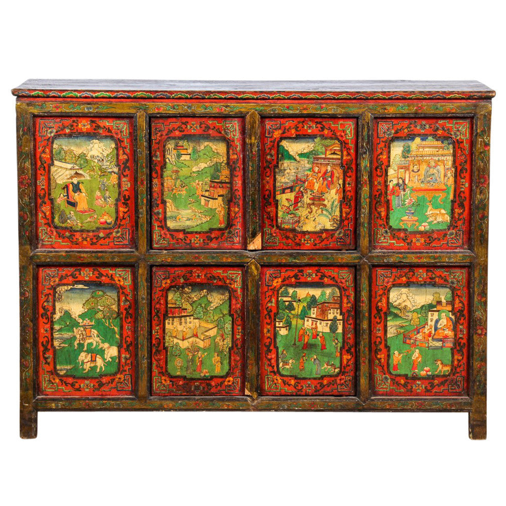 Spectacular 19th Century Tibetan Cabinet