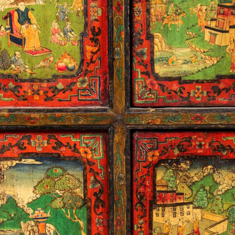 Spectacular 19th Century Tibetan Cabinet