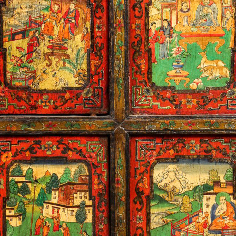 Spectacular 19th Century Tibetan Cabinet