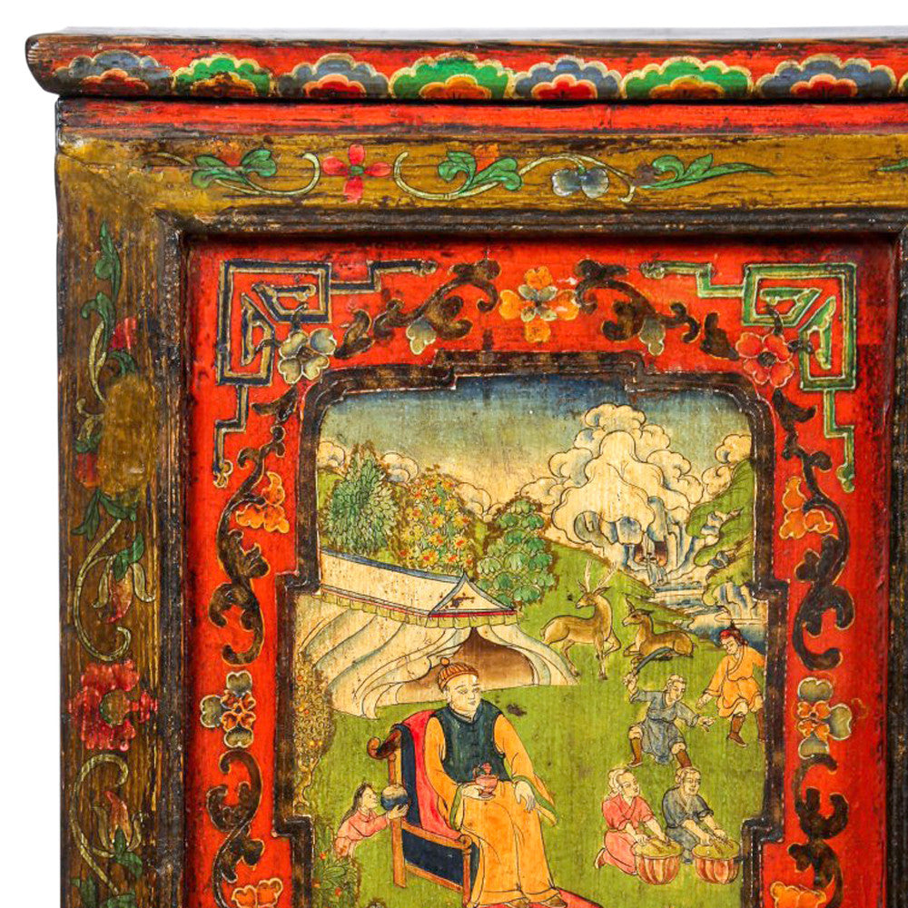 Spectacular 19th Century Tibetan Cabinet