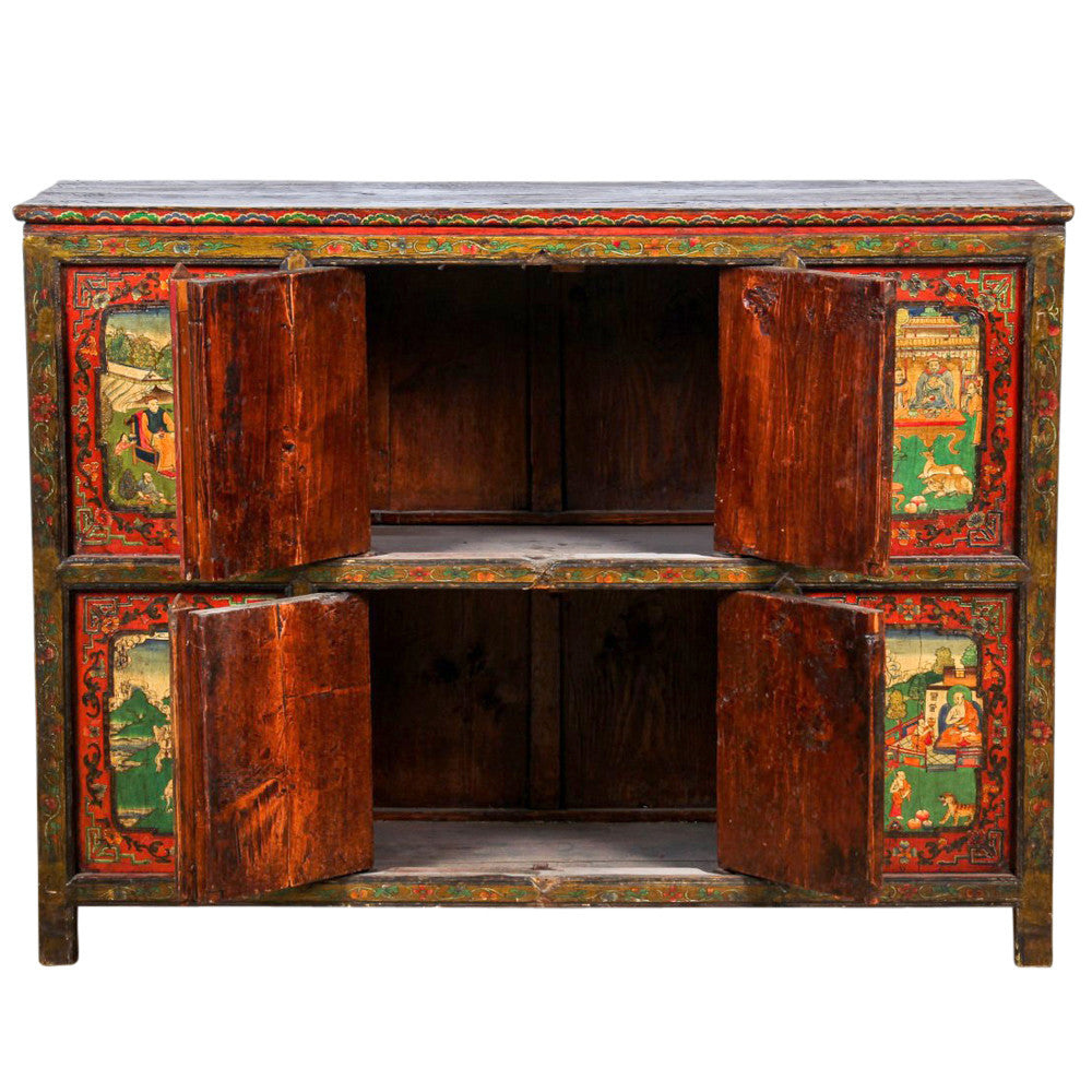 Spectacular 19th Century Tibetan Cabinet