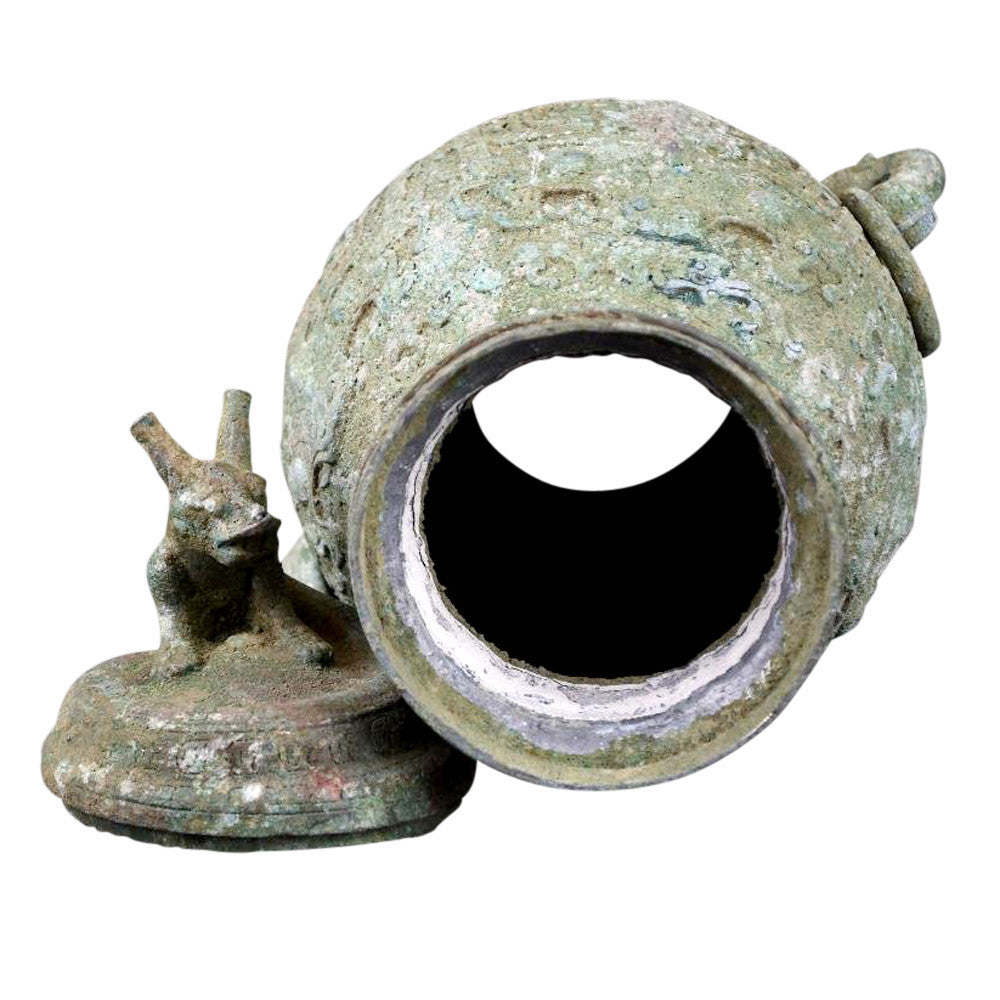 Antique Bronze Verdigris Container