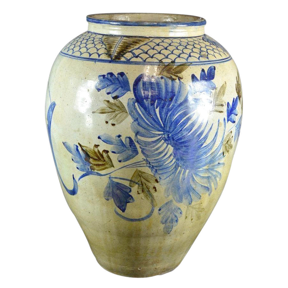Large Asian Painted Vase