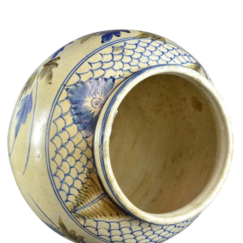 Large Asian Painted Vase