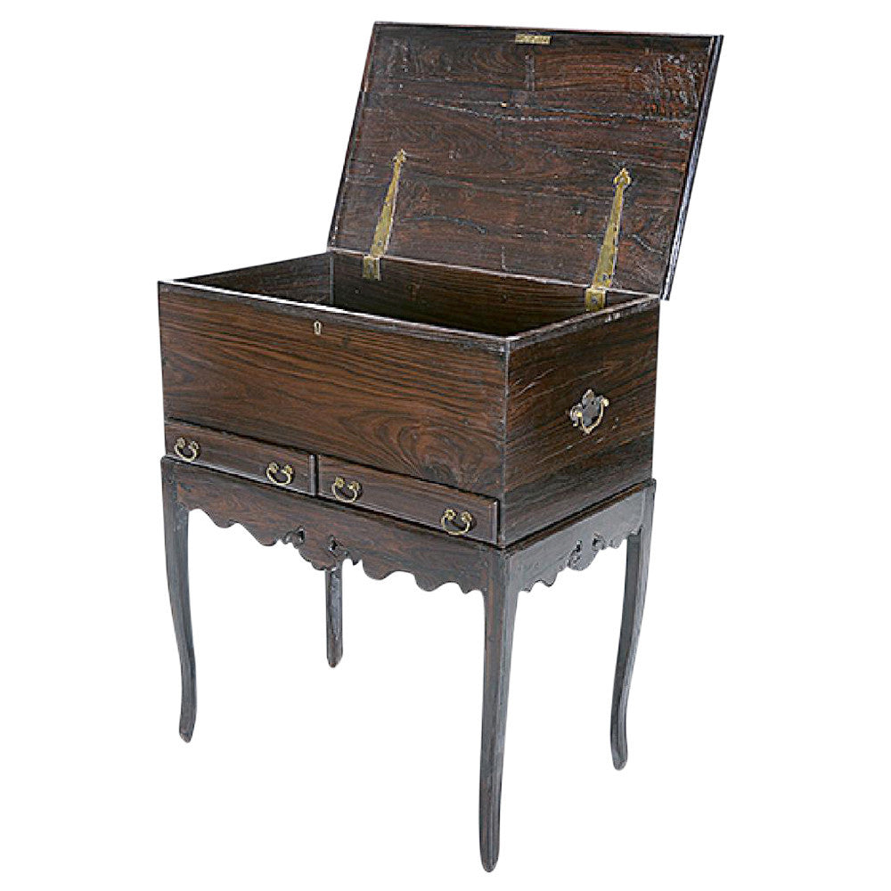 Rosewood Dutch Colonial Trunk On Stand