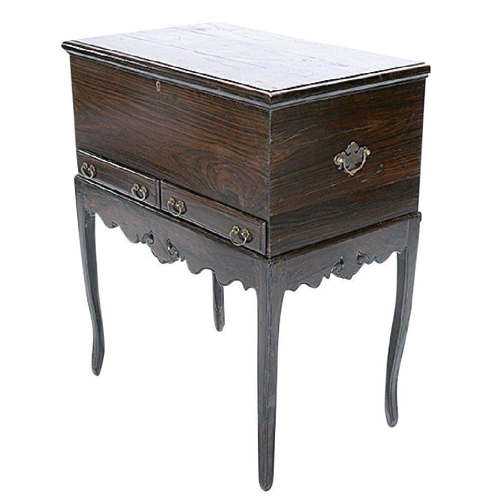 Rosewood Dutch Colonial Trunk On Stand