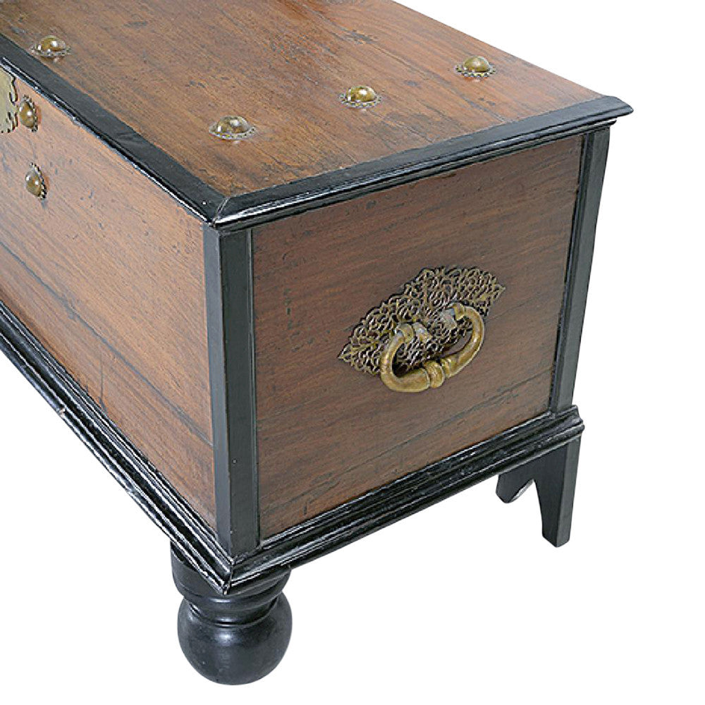 Indo Dutch Antique Trunk On Stand