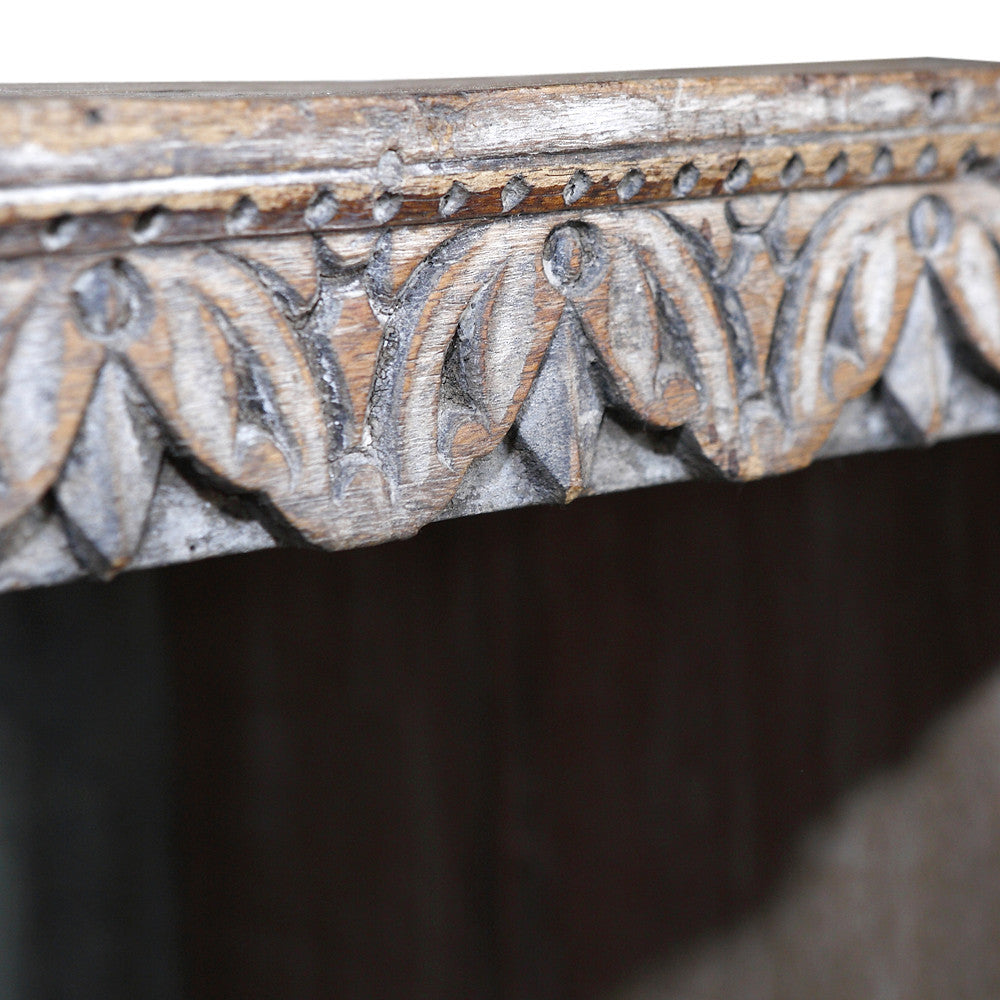 Whitewash Carved Bookcase