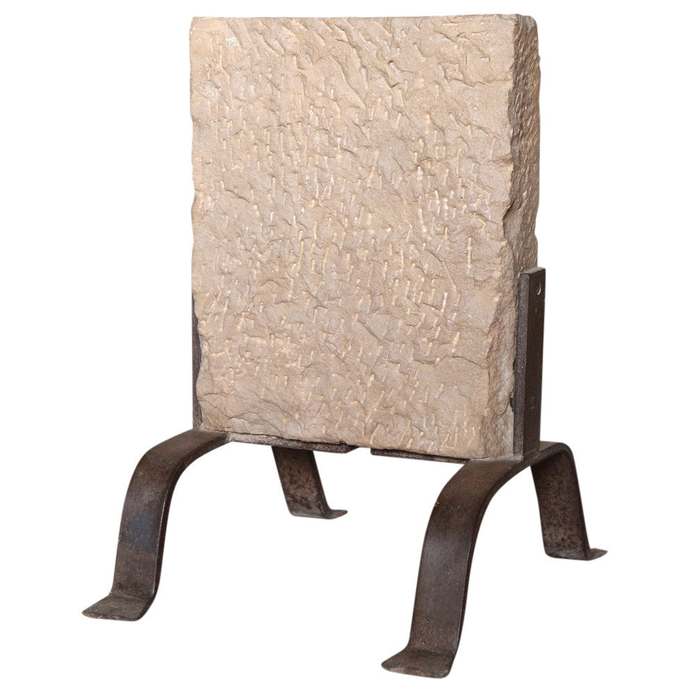 Lovely Original Stone Plaque On Stand