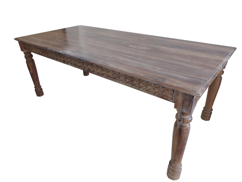 Anglo Scroll Carved Dining Table