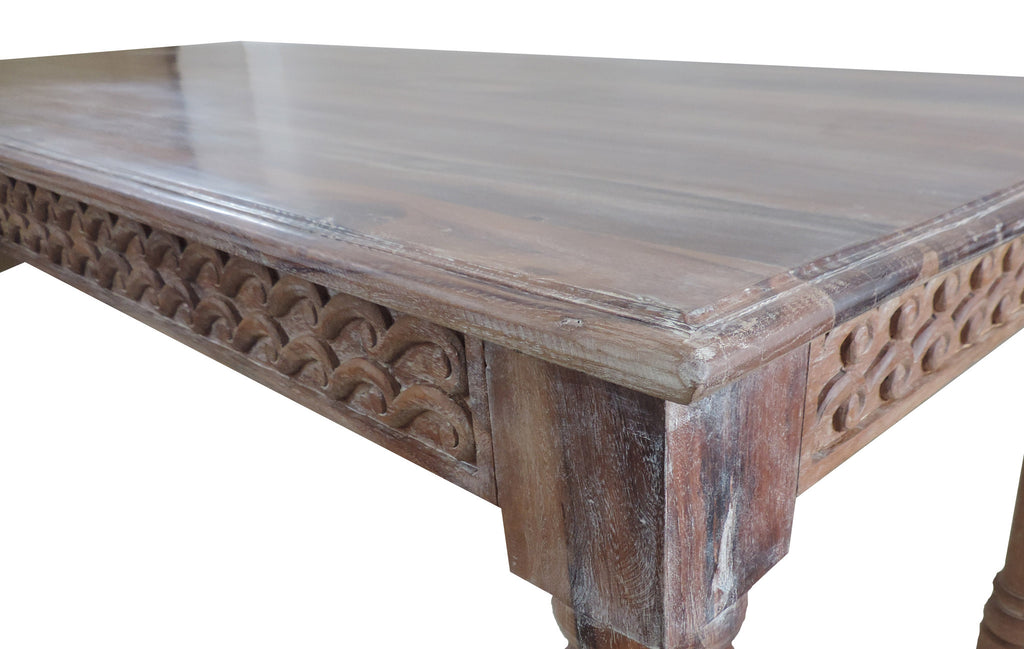 Anglo Scroll Carved Dining Table
