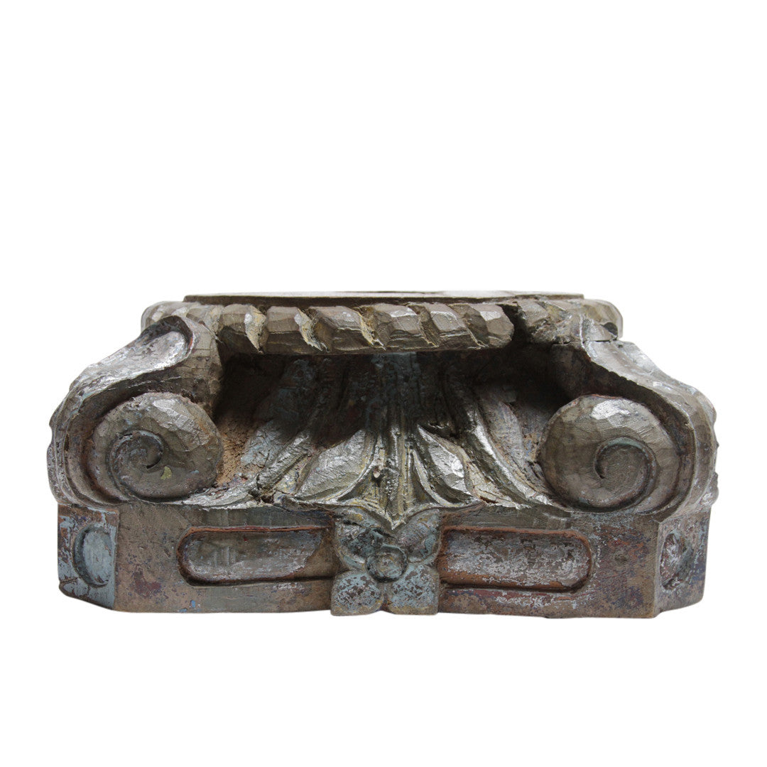 Aged Architectural Candle Holder