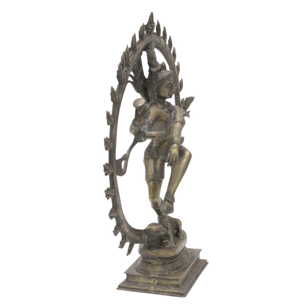 Aged Brass Nataraja Statue