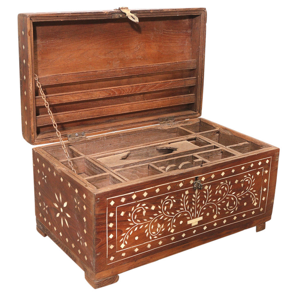 Anglo-Indian Bone Inlay Document Box